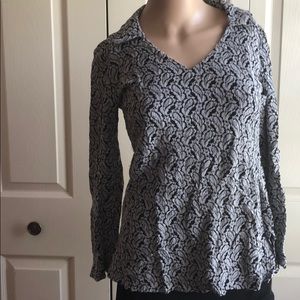 V-Neck with Small Collar Top